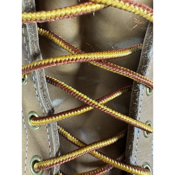 LL Bean Men's Brown Leather 8" Lace Up Unlined Ankle Duck Boots Size 7 M - Picture 8 of 12